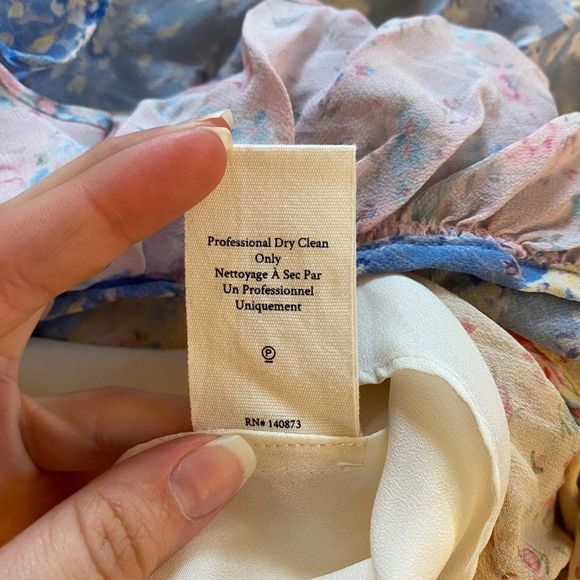 LoveShackFancy Lisette Asymmetric Silk Tiered Ruffle Maxi Skirt - Size 10 - Picture 9 of 14